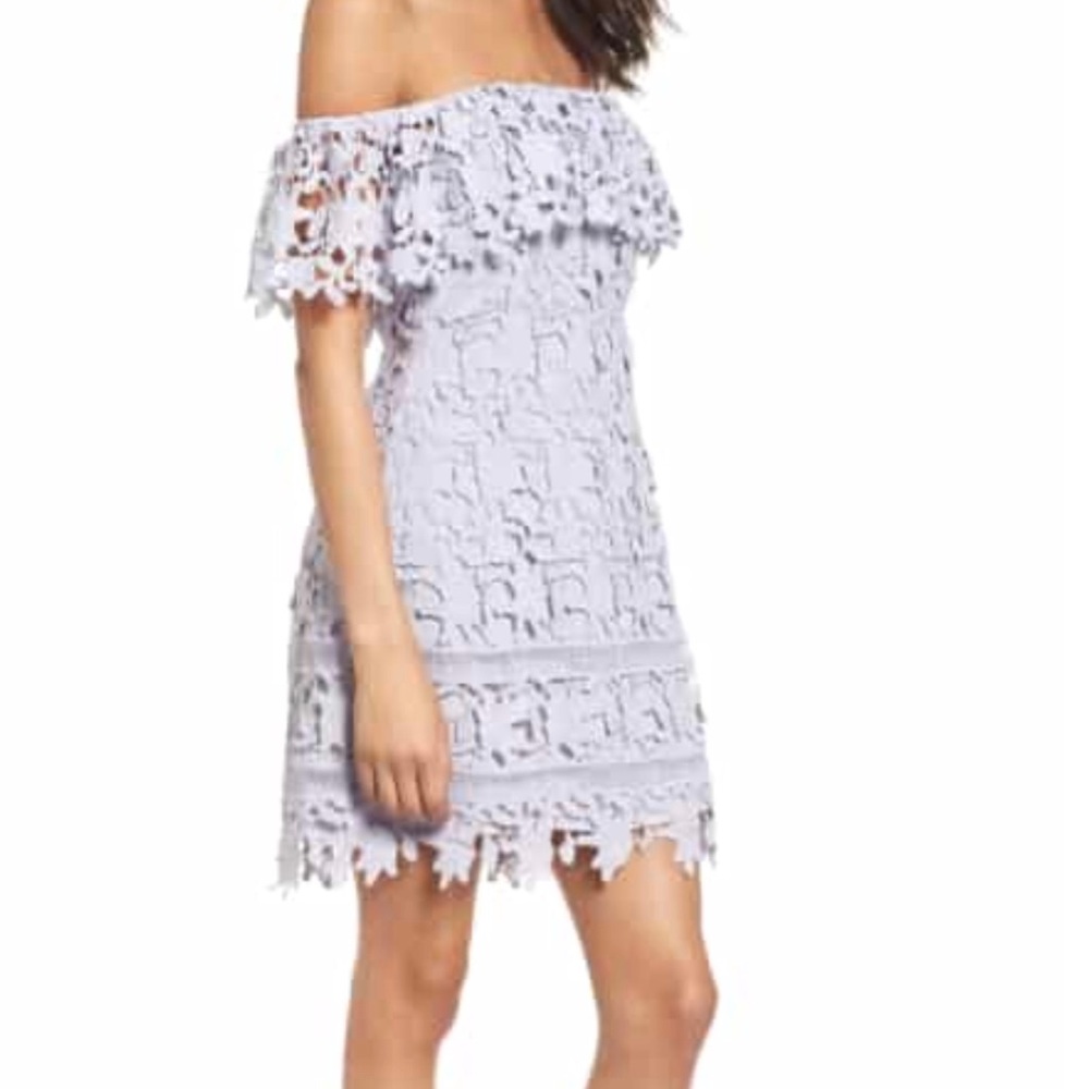 Nordstrom’s ASTR lavender off the shoulder dress